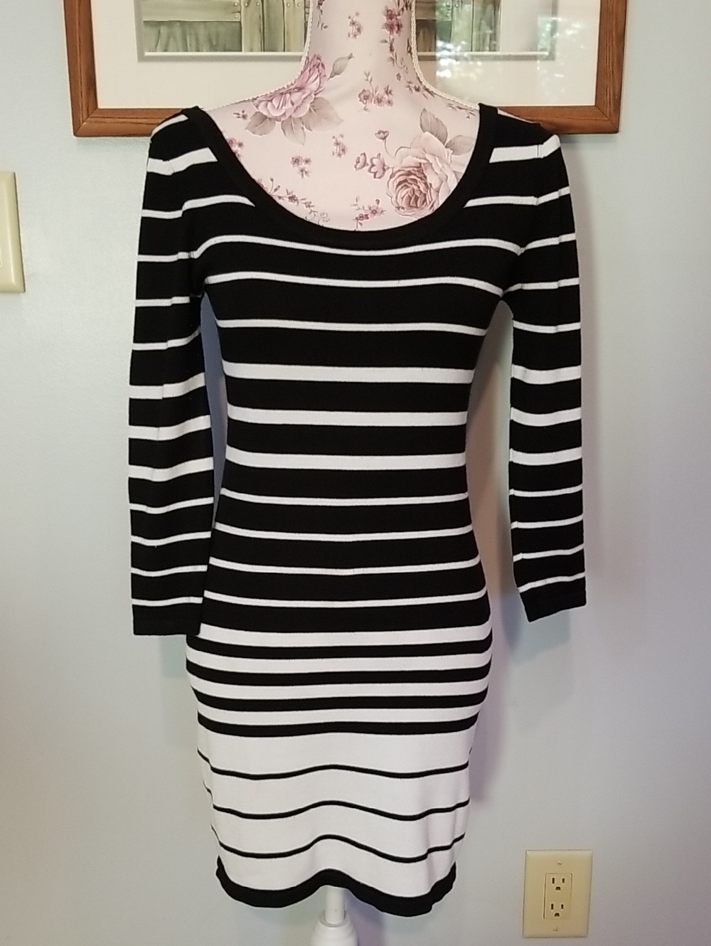 Xhiliration Black & White Dress